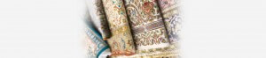 oriental carpet and rugs folded